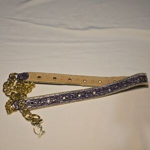 Baby Phat Gold and Purple Chain Belt